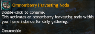 MMOJUGG Guild Wars 2 US Omnomberry Harvesting Node Details View of Item Function and Use